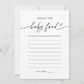 EVERLEIGH Guess theベビーフードゲームカード 招待状 (正面)