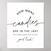 EVERLEIGH How many Candies in Jar Baby Shower Game ポスター (正面)