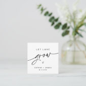 EVERLEIGH Let Love's Plant 結婚 Favy Card スクエア名刺 (スタンド正面)