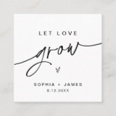 EVERLEIGH Let Love's Plant 結婚 Favy Card スクエア名刺 (正面)