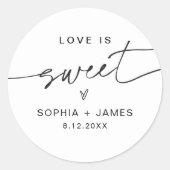 EVERLEIGH Love is Sweet Sticker 1.5インチ(シート20) ラウンドシール (正面)