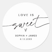 EVERLEIGH Love is Sweet Sticker 3" （6枚） ラウンドシール (正面)