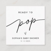 EVERLEIGH Ready To Popcorn Favoritesカーポップ・アートのド スクエア名刺 (正面)