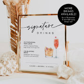 EVERLEIGH Signature Drinks結婚's Sign 8x10 ポスター