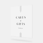 EVERLYアールデコブラックカードとギフト結婚ズ アクリルサイン (傾斜)