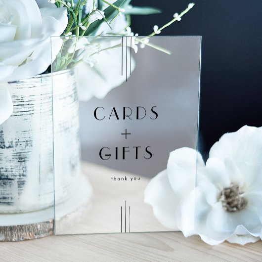 EVERLYアールデコブラックカードとギフト結婚ズ アクリルサイン