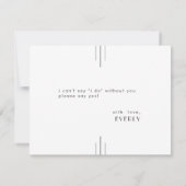 EVERLYアールデコブラック花嫁プロポーザル・カード 招待状 (裏面)