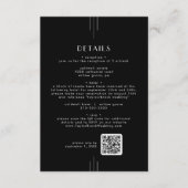 EVERLYアールデコブラックQRコード結婚の詳細 エンクロージャーカード (正面)