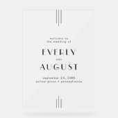 EVERLYモダンアールデコブ結婚ラック アクリルサイン (正面)