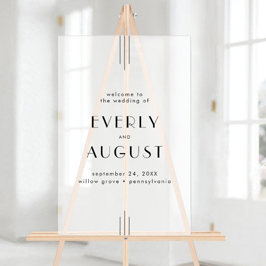 EVERLYモダンアールデコブ結婚ラック アクリルサイン