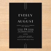 EVERLYモダンアールデコブ結婚ラック アクリル招待状 (正面)