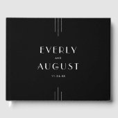 EVERLYモダンアールデコ白黒結婚ズ ゲストブック (正面)