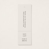 EVERLY アイボリー ハングタグ 衣類 ラベル 価格タグ (裏面)