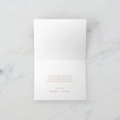 EVERLY アールデコ調のクリーム色とゴールドの結婚式 サンキューカード (内部)