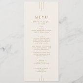 EVERLY アールデコ調のクリーム色とゴールドの結婚式 メニュー (正面)