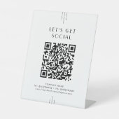 EVERLY アールデコ調ビジネス Let's Get ソーシャルメディア 台座サイン (正面)