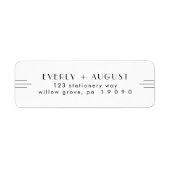 EVERLY アールデコ ホワイト ブラック 返信先住所ラベル ラベル (正面)