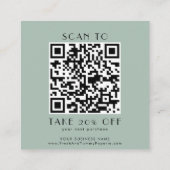 EVERLY アールデコ Sage ビジネスQRコードサンクスカード 割引カード (裏面)