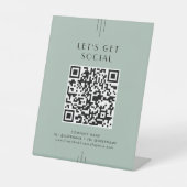 EVERLY アールデコ Sage Green ソーシャルメディア 台座サイン (正面)
