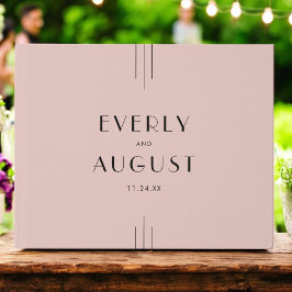 EVERLY レトロ ヴィンテージ アールデコ ブルーシュピンク ウェディング ゲストブック
