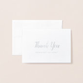 Everly 結婚's Thank You 箔カード (封筒付き正面)