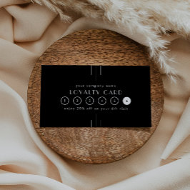 EVERLY Art Deco Black Business Reward 6 Punch ロイヤリティカード