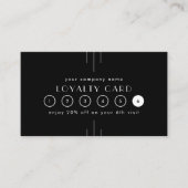 EVERLY Art Deco Black Business Reward 6 Punch ロイヤリティカード (正面)