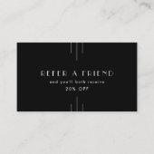 EVERLY Art Deco Black Refer A Friend 紹介カード (正面)