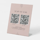EVERLY Art Deco Blush Business 2 Apps Scan To Pay 台座サイン (正面)