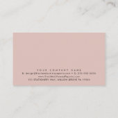 EVERLY Art Deco Blush Pink Business Reward 6 Punch ロイヤリティカード (裏面)