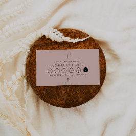 EVERLY Art Deco Blush Pink Business Reward 6 Punch ロイヤリティカード