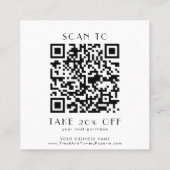 EVERLY Art Deco Business Logo QR Code Thank You 割引カード (裏面)