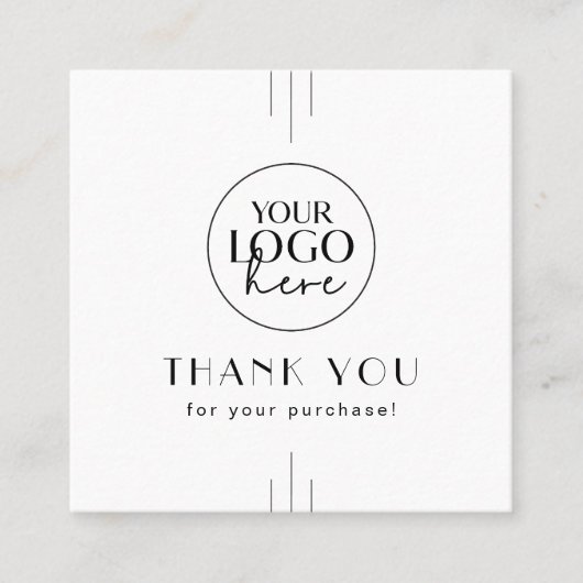 EVERLY Art Deco Business Logo QR Code Thank You 割引カード (正面)