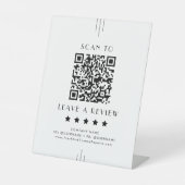 EVERLY Art Deco Business QR Code Leave A Review 台座サイン (正面)