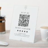 EVERLY Art Deco Business QR Code Leave A Review 台座サイン (インサイチュ)