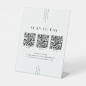 EVERLY Art Deco Business QR Code Scan To Pay 台座サイン (正面)