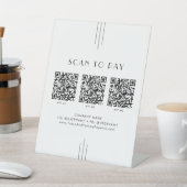 EVERLY Art Deco Business QR Code Scan To Pay 台座サイン (インサイチュ)