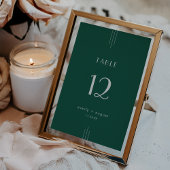 EVERLY Art Deco Emerald Wedding Table Numbers 招待状