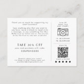 EVERLY Art Deco Handmade with Love Thank You Order エンクロージャーカード (裏面)