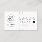 EVERLY Art Deco Logo Business Reward 10 Punch ロイヤリティカード (正面)