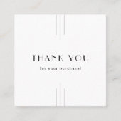 EVERLY Art Deco Minimal Business QR Code Thank You 割引カード (正面)