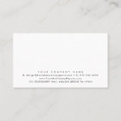 EVERLY Art Deco Minimal Business Reward 6 Punch ロイヤリティカード (裏面)