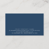 EVERLY Art Deco Navy Blue Business Reward 6 Punch ロイヤリティカード (裏面)