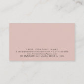 EVERLY Art Deco Pink Logo Business Reward 10 Punch ロイヤリティカード (裏面)