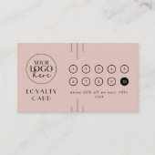 EVERLY Art Deco Pink Logo Business Reward 10 Punch ロイヤリティカード (正面)