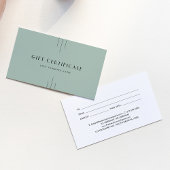 EVERLY Art Deco Sage Business Gift Certificate