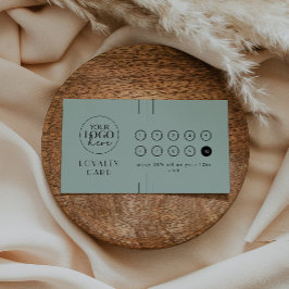 EVERLY Art Deco Sage Logo Business Reward 10 Punch ロイヤリティカード