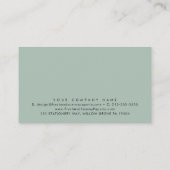 EVERLY Art Deco Sage Logo Business Reward 10 Punch ロイヤリティカード (裏面)