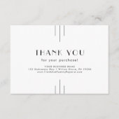 EVERLY Art Deco Small Business Thank You Order エンクロージャーカード (正面)