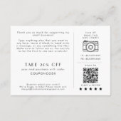 EVERLY Art Deco Small Business Thank You Order エンクロージャーカード (裏面)